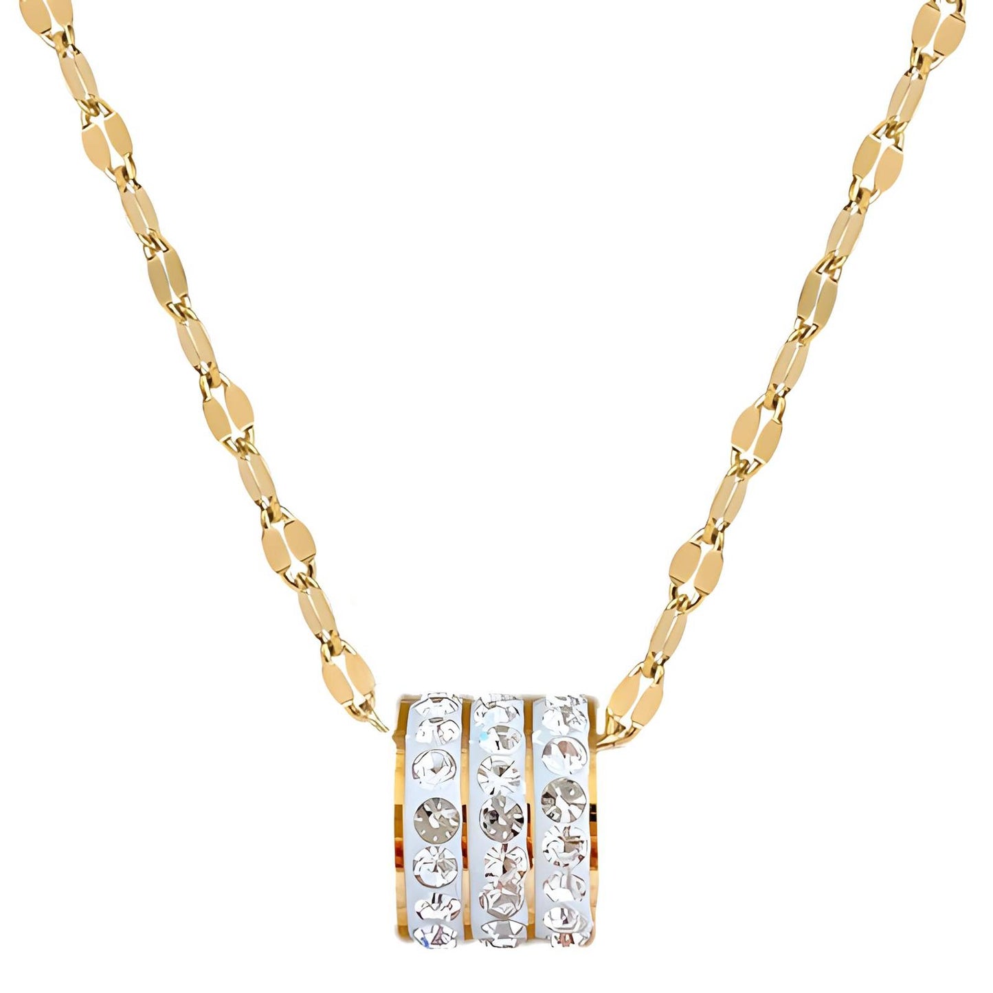 18K gold plated Stainless steel necklace, Intensity