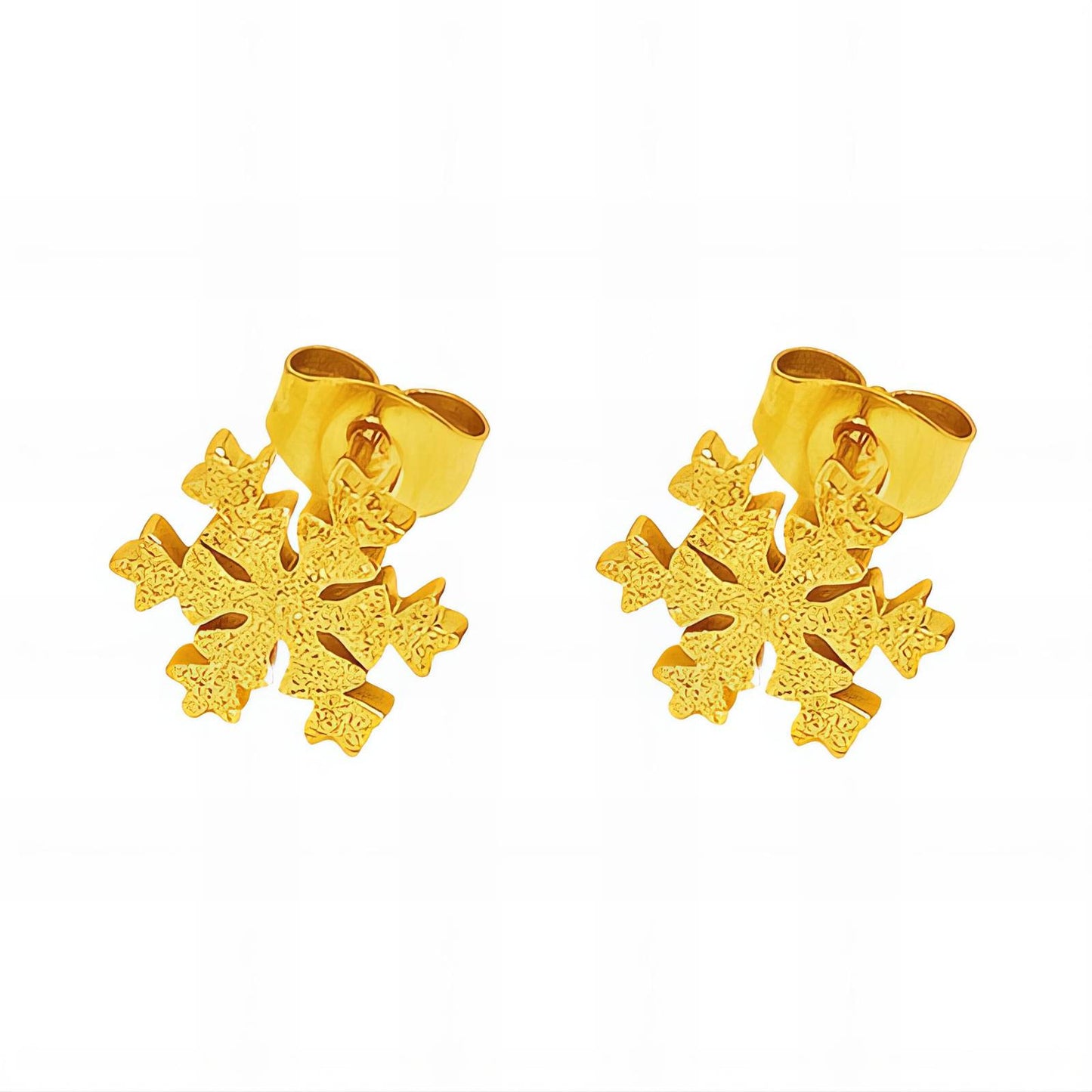 18K gold plated Stainless steel earrings, Intensity