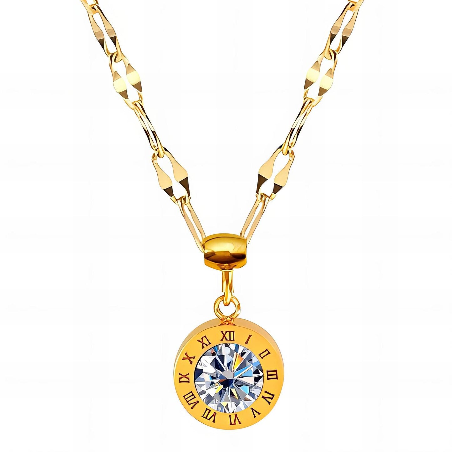 18K gold plated Stainless steel necklace, Intensity