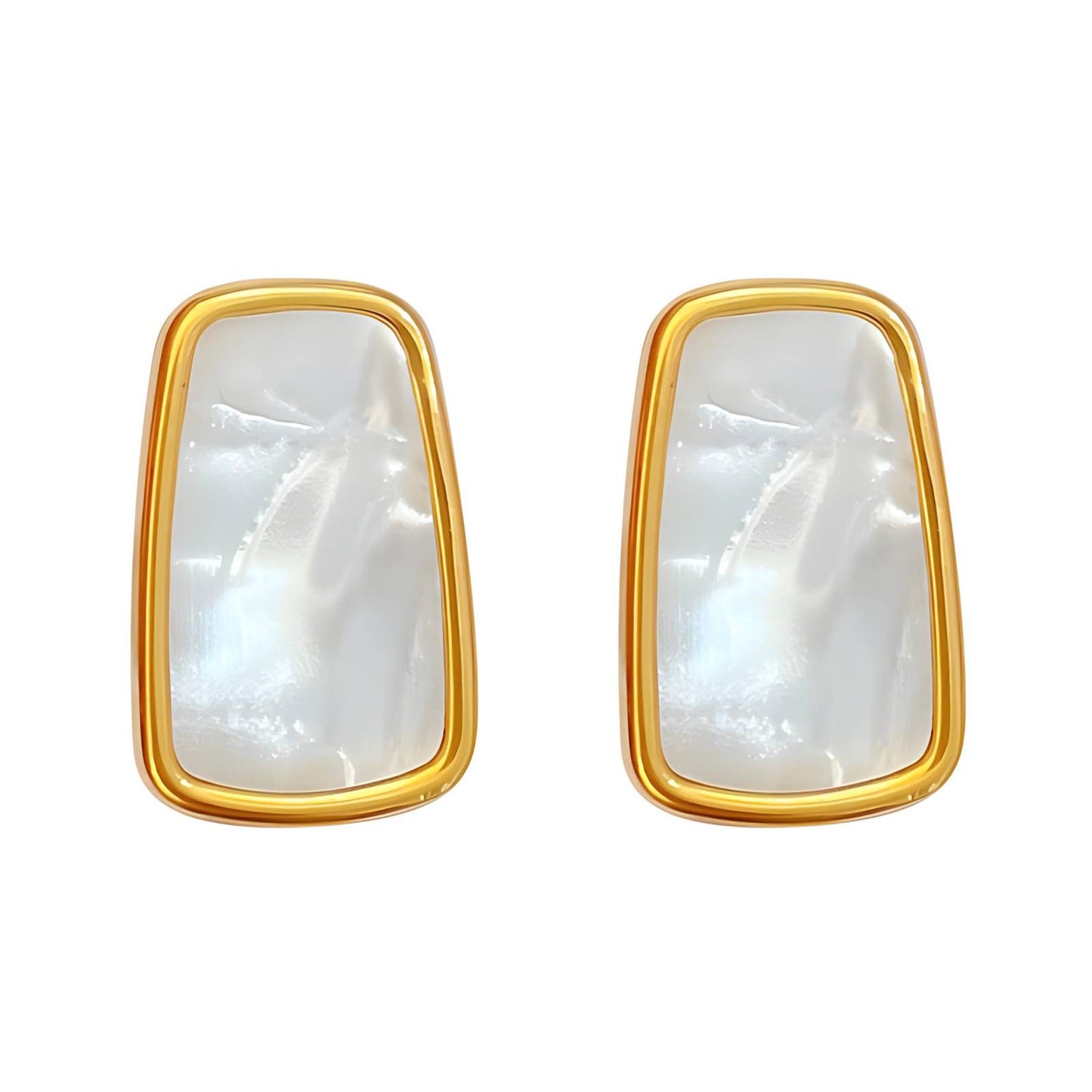 18K gold plated Stainless steel earrings, Intensity