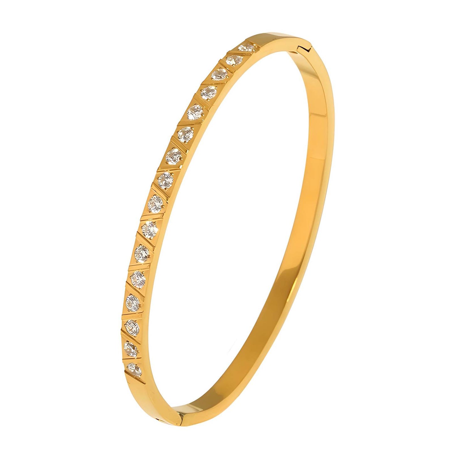 18K gold plated Stainless steel bracelet, Intensity