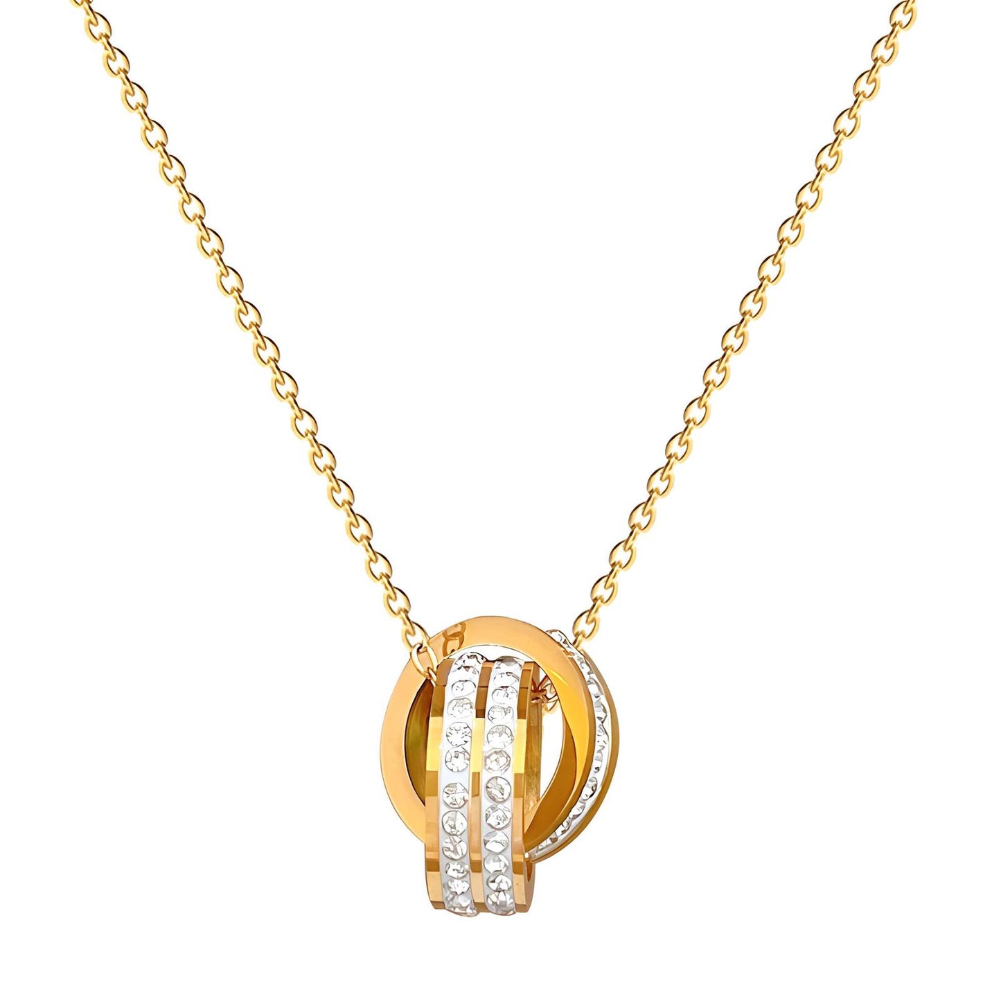 18K gold plated Stainless steel necklace, Intensity