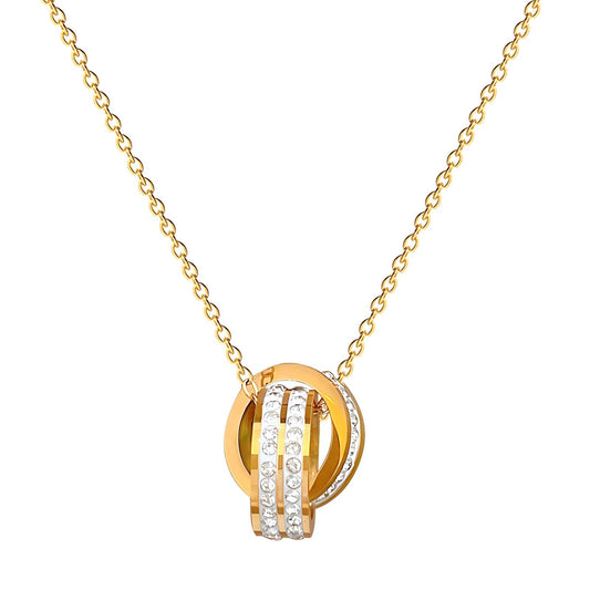 18K gold plated Stainless steel necklace, Intensity