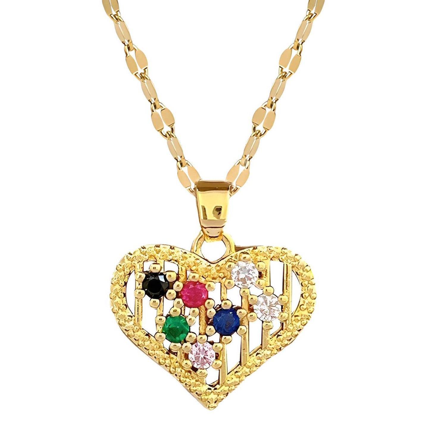 18K gold plated  Hearts necklace, Intensity