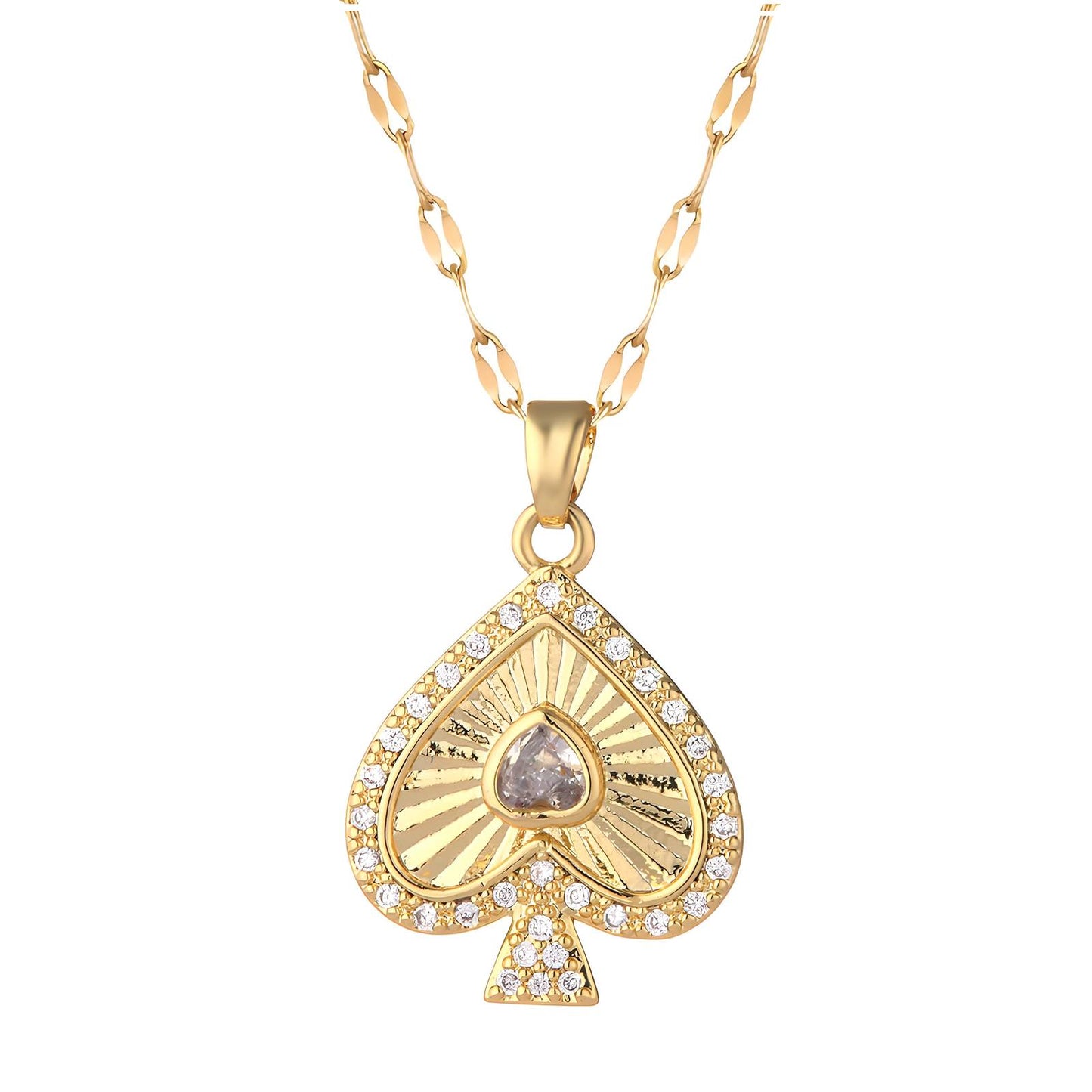 18K gold plated  Heart necklace, Intensity