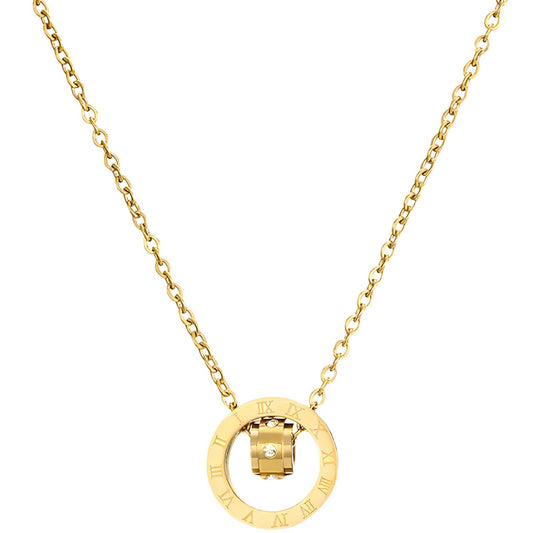 18K gold plated Stainless steel necklace, Intensity