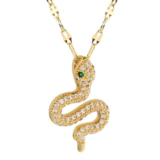 18K gold plated  Snake necklace, Intensity