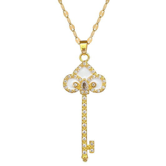 18K gold plated  Key necklace, Intensity