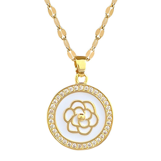 18K gold plated  Flower necklace, Intensity