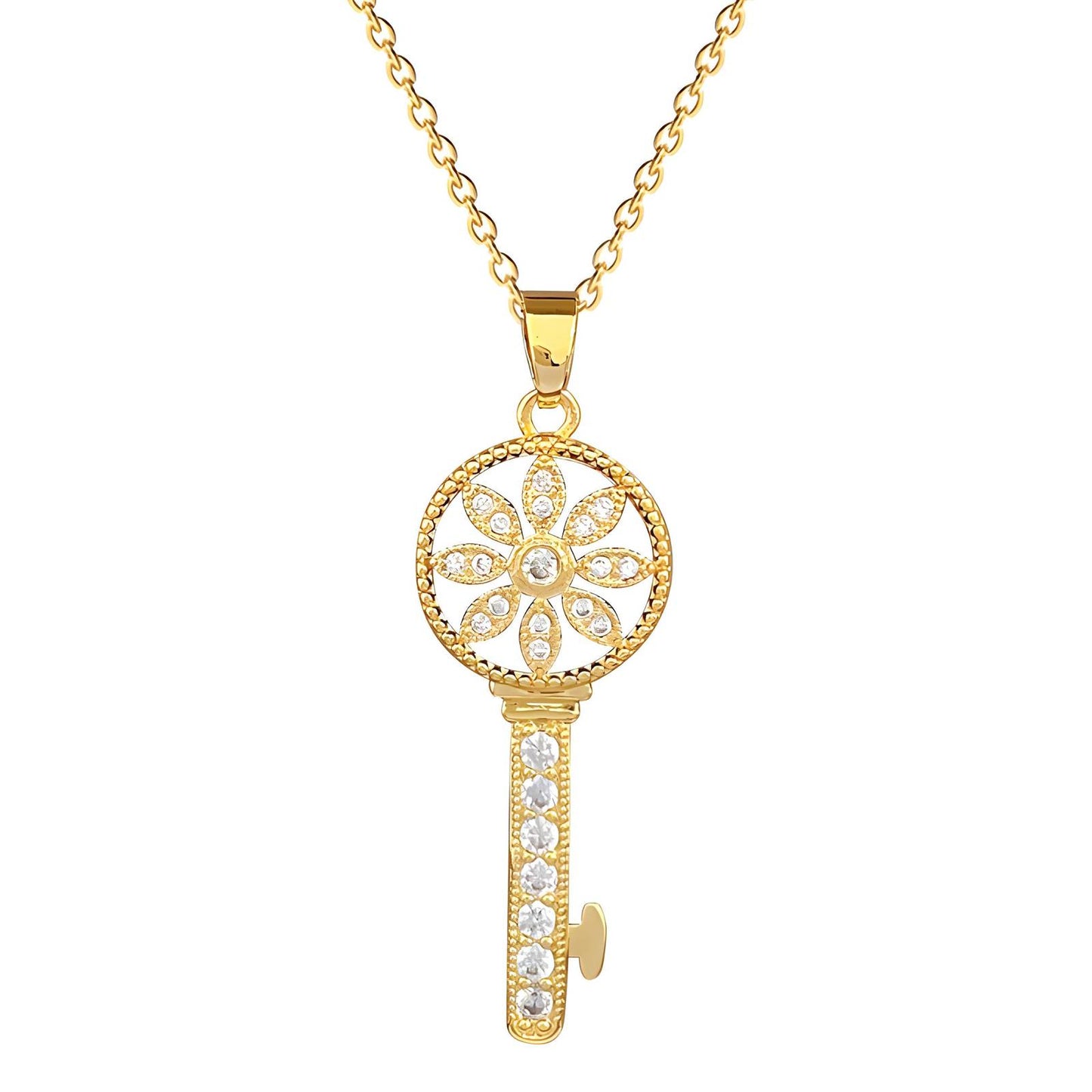 18K gold plated  Flower necklace, Intensity