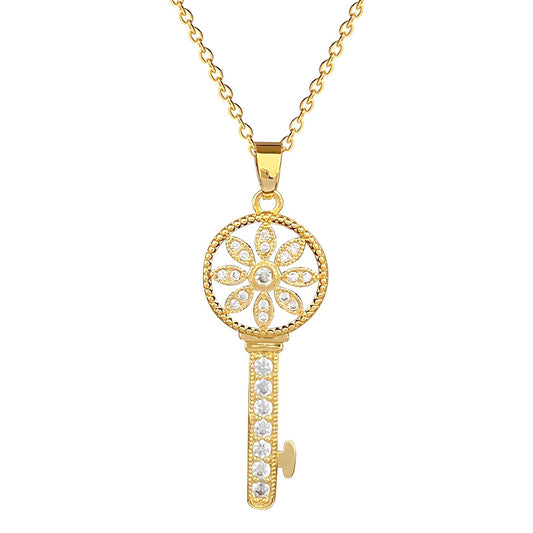 18K gold plated  Flower necklace, Intensity