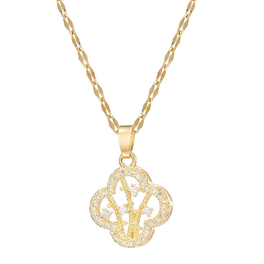 18K gold plated  Four-leaf clover necklace, Intensity