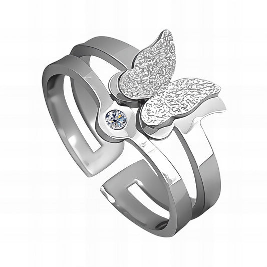 Stainless steel  Butterfly finger ring, Intensity