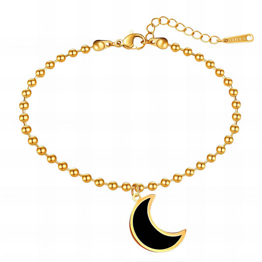 18K gold plated Stainless steel  Crescent bracelet, Intensity