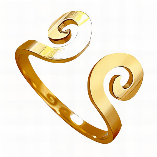 18K gold plated Stainless steel finger ring, Intensity