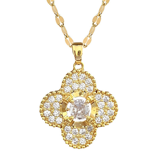 18K gold plated  Flower necklace, Intensity