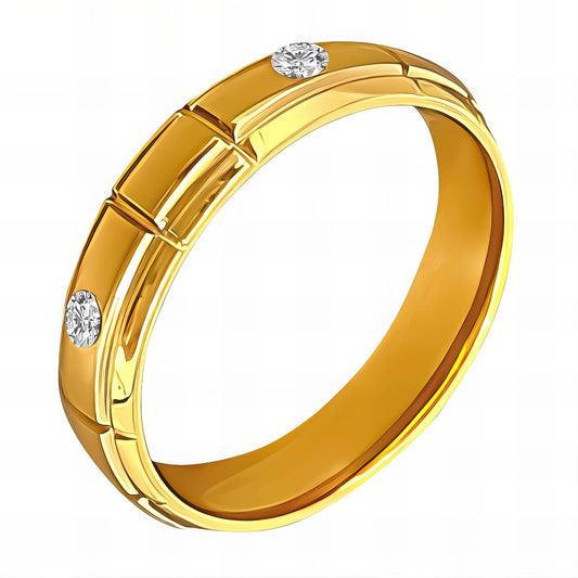 18K gold plated Stainless steel finger ring, Intensity