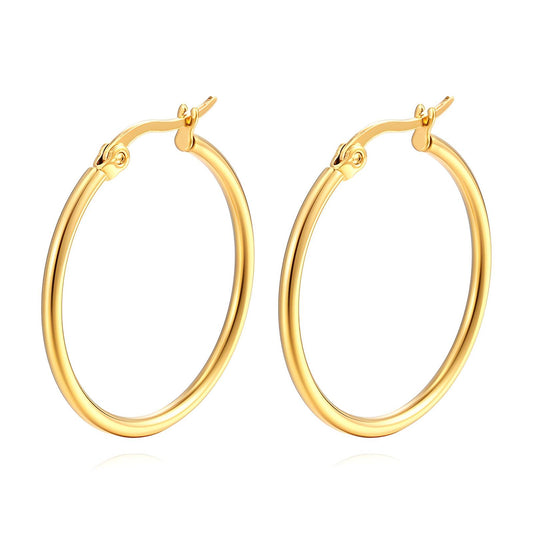 18K gold plated Stainless steel earrings, Intensity