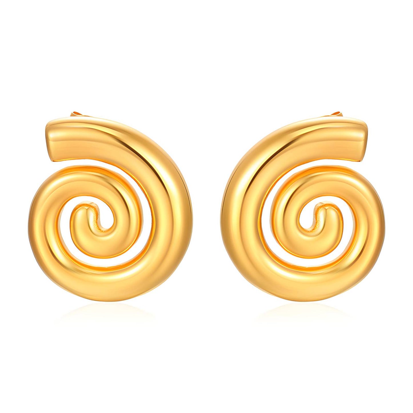 18K gold plated Stainless steel earrings, Intensity