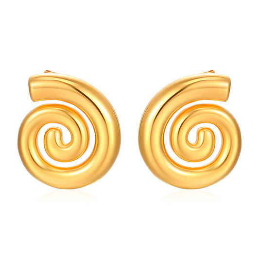 18K gold plated Stainless steel earrings, Intensity