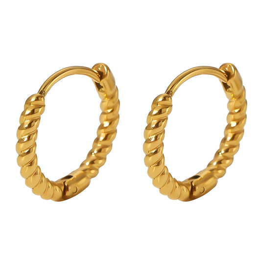 18K gold plated Stainless steel earrings, Intensity