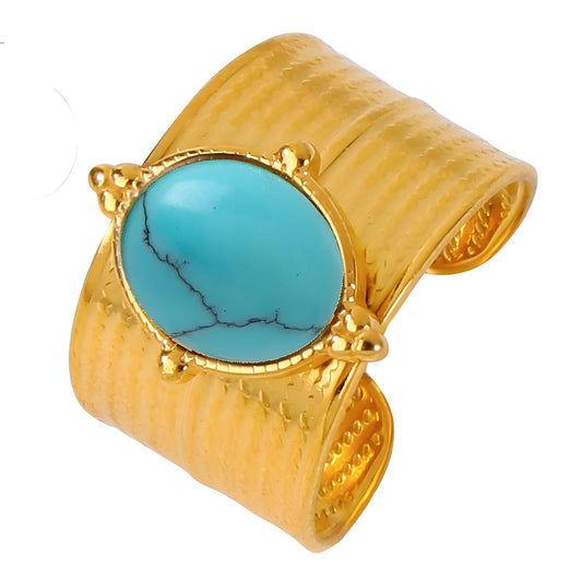 18K gold plated Stainless steel finger ring, Intensity