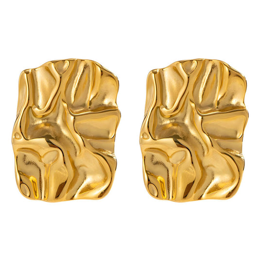 18K gold plated Stainless steel earrings, Intensity