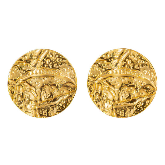 18K gold plated Stainless steel earrings, Intensity