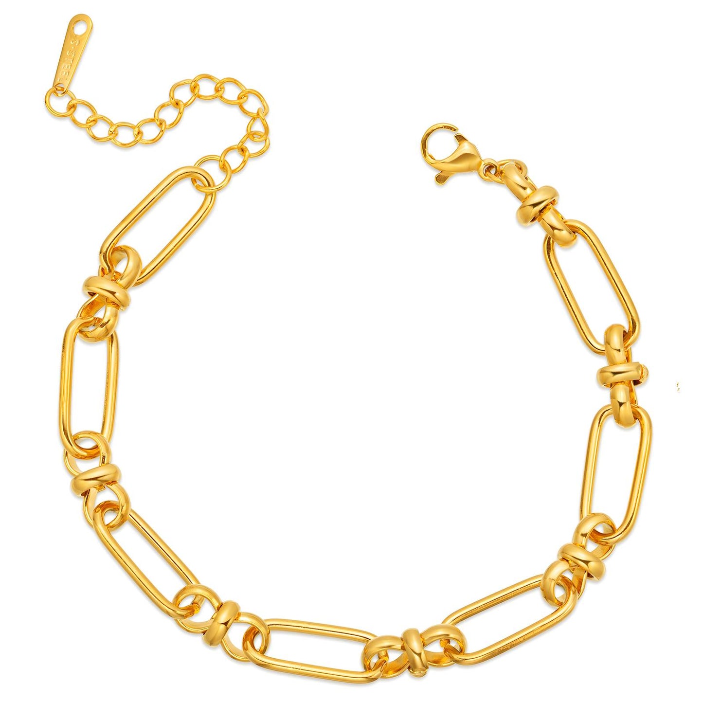 18K gold plated Stainless steel bracelet, Intensity