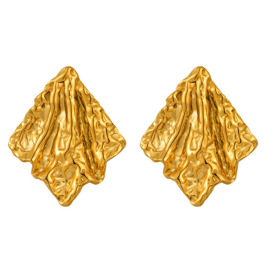 18K gold plated Stainless steel earrings, Intensity