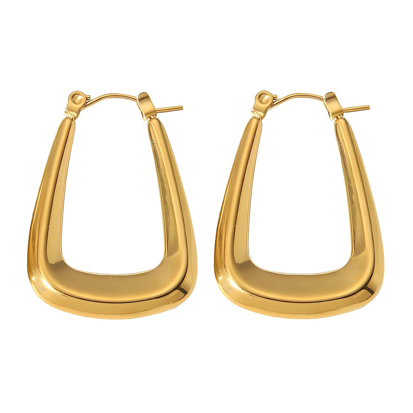 18K gold plated Stainless steel earrings, Intensity