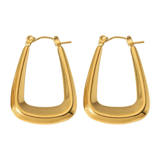 18K gold plated Stainless steel earrings, Intensity