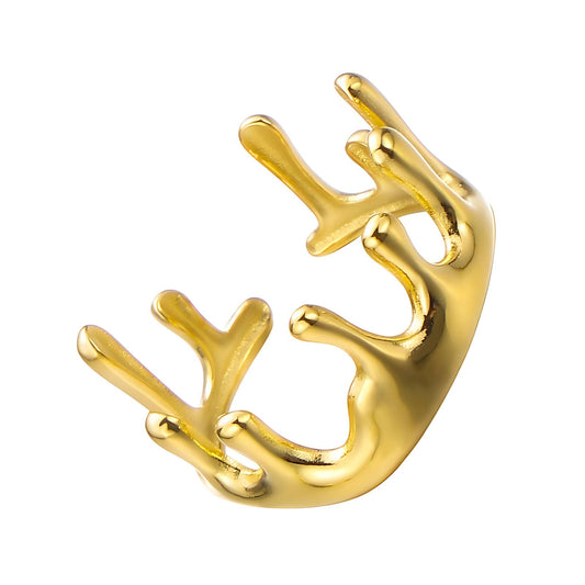 18K gold plated Stainless steel finger ring, Intensity