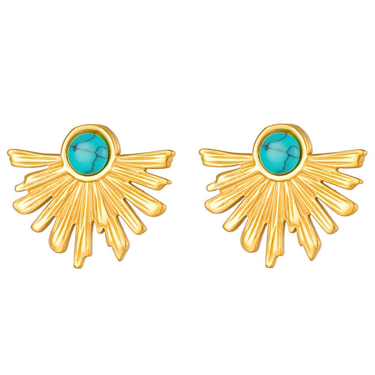 18K gold plated Stainless steel earrings, Intensity