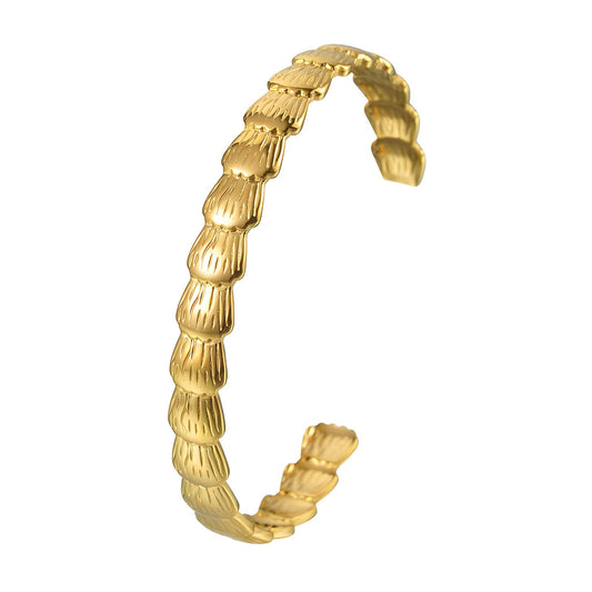 18K gold plated Stainless steel  Shells bracelet, Intensity