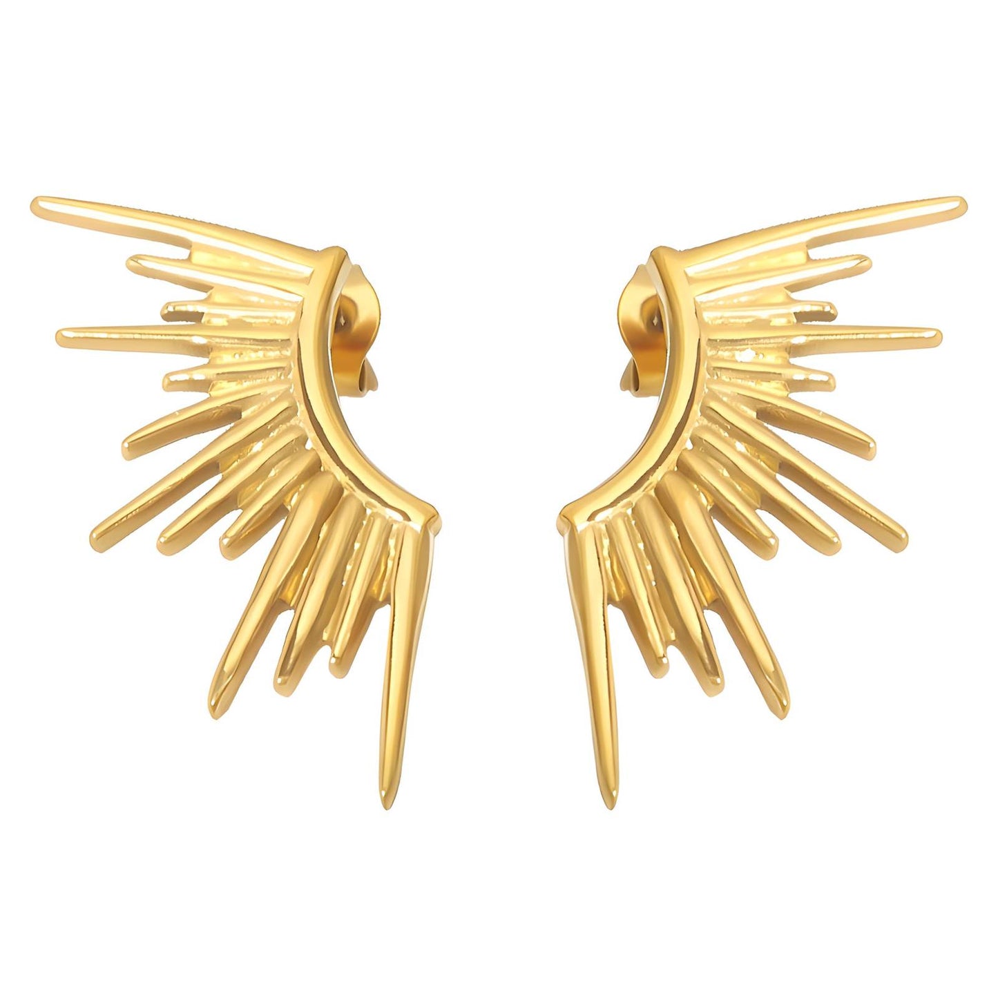 18K gold plated Stainless steel earrings, Intensity