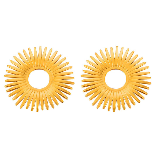 18K gold plated Stainless steel earrings, Intensity