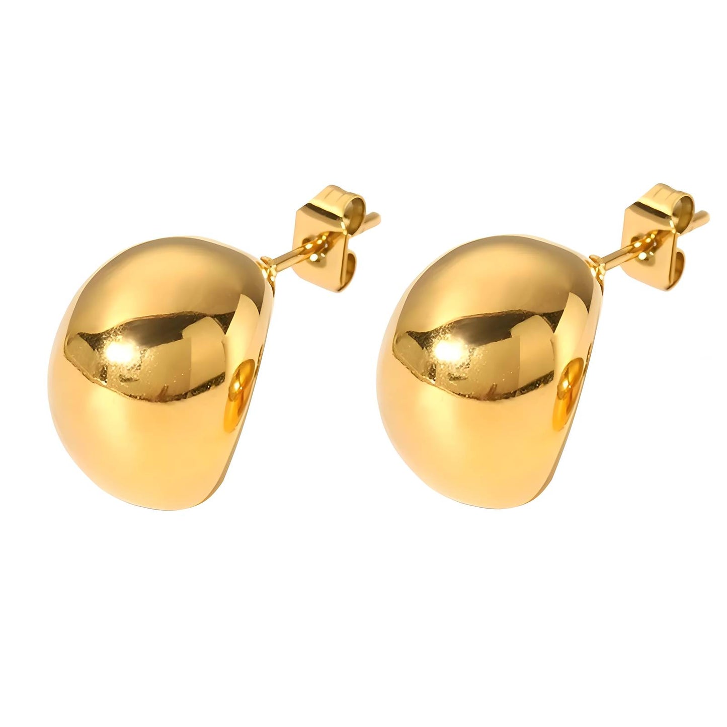 18K gold plated Stainless steel earrings, Intensity