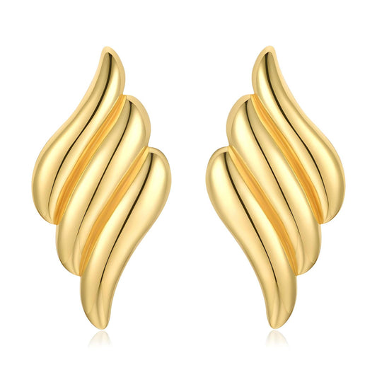 18K gold plated Stainless steel earrings, Intensity