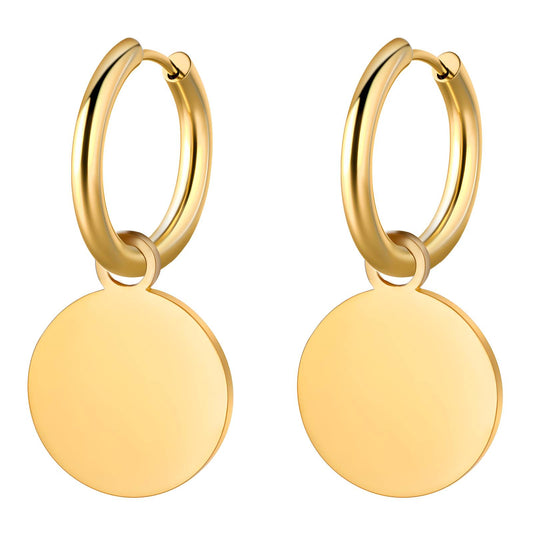 18K gold plated Stainless steel earrings, Intensity