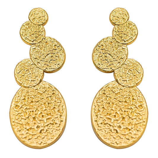 18K gold plated Stainless steel earrings, Intensity