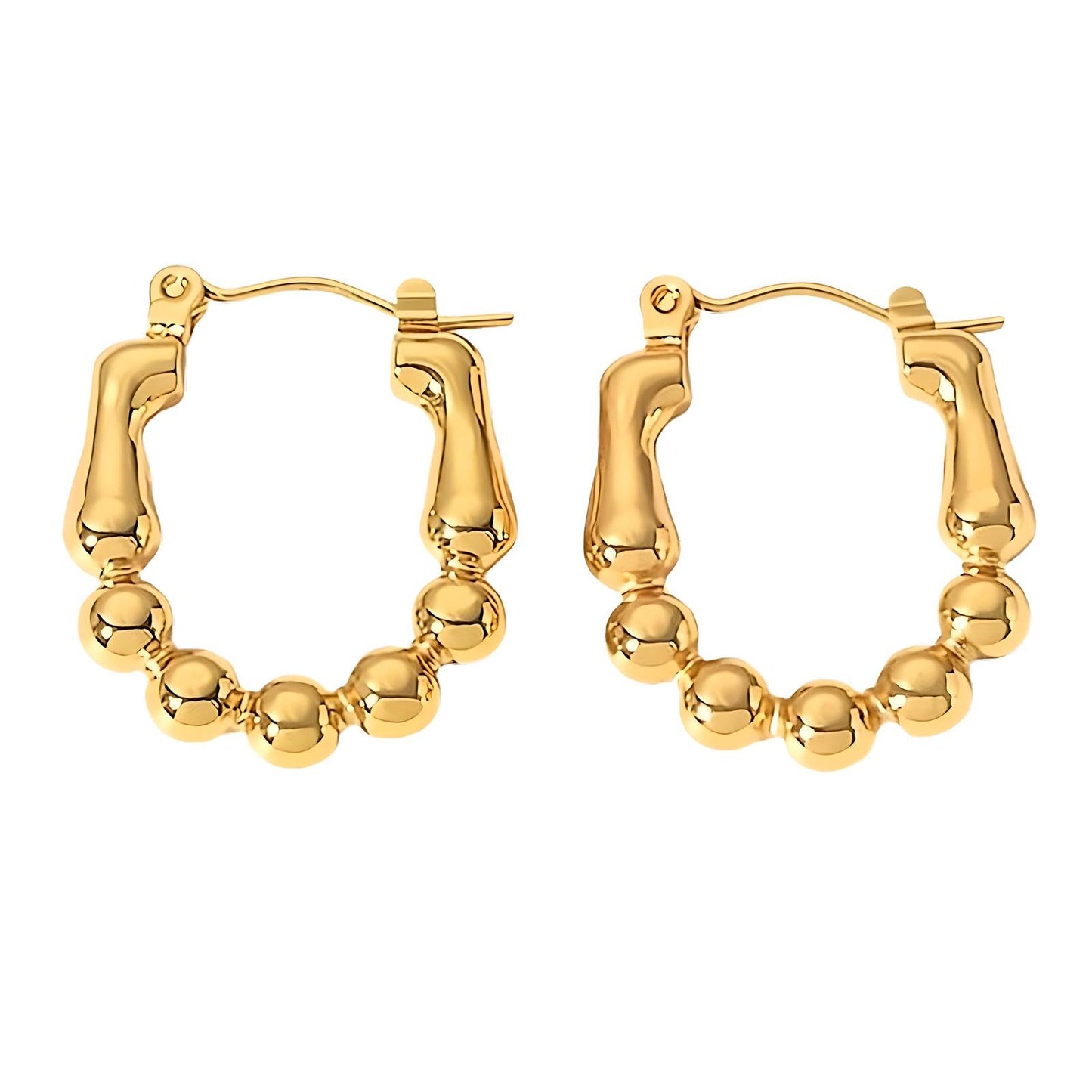 18K gold plated Stainless steel earrings, Intensity