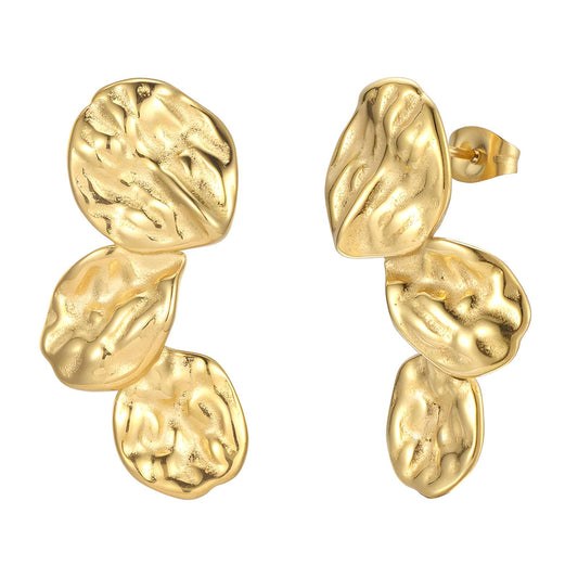 18K gold plated Stainless steel earrings, Intensity