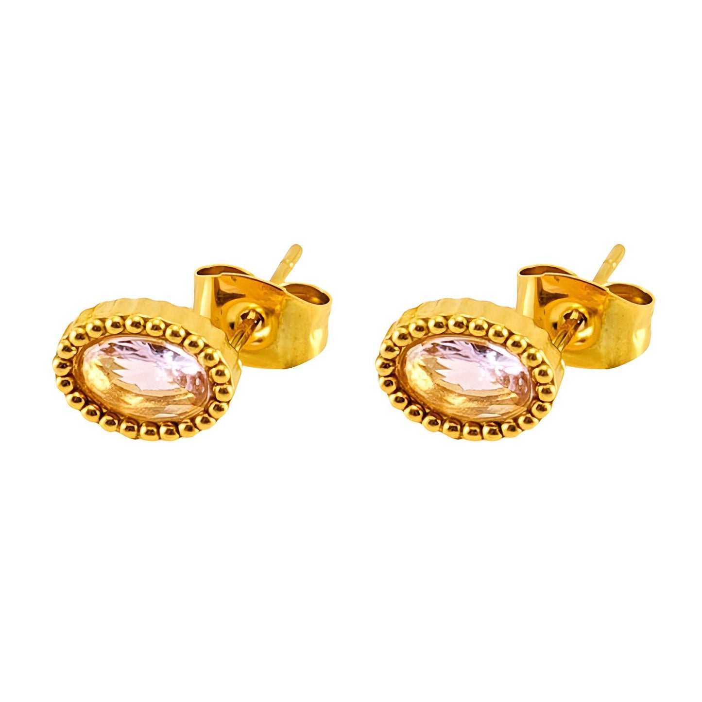 18K gold plated Stainless steel earrings, Intensity