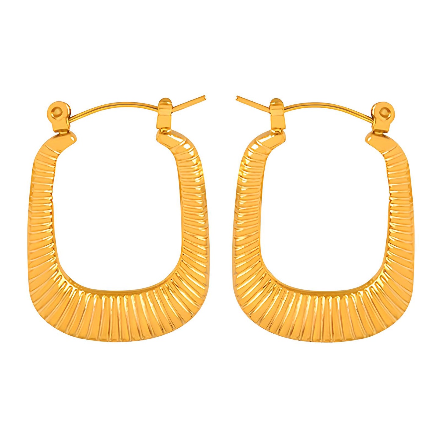 18K gold plated Stainless steel earrings, Intensity