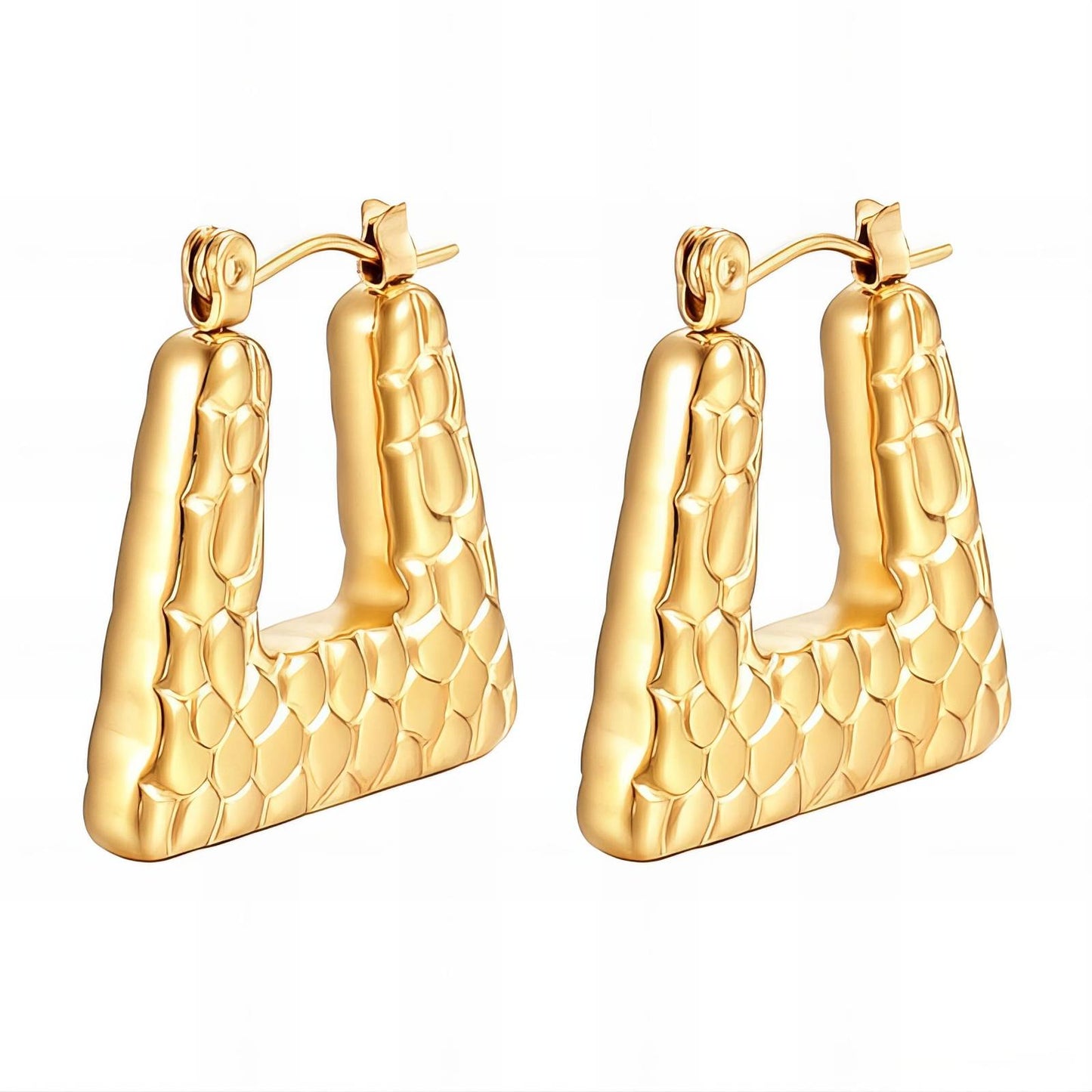 18K gold plated Stainless steel earrings, Intensity