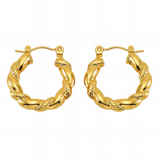 18K gold plated Stainless steel earrings, Intensity