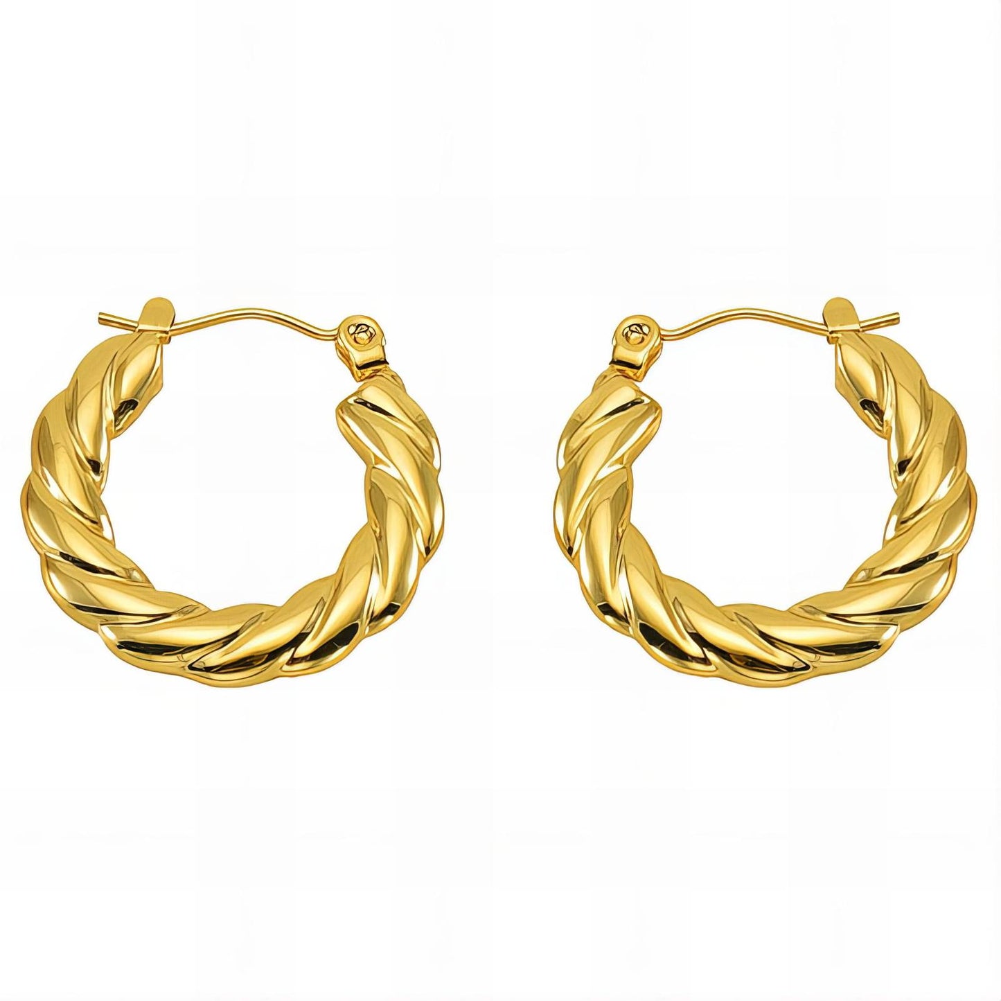 18K gold plated Stainless steel earrings, Intensity