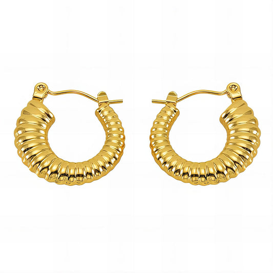 18K gold plated Stainless steel earrings, Intensity