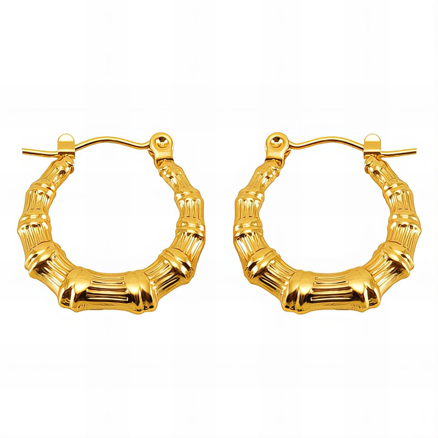 18K gold plated Stainless steel earrings, Intensity